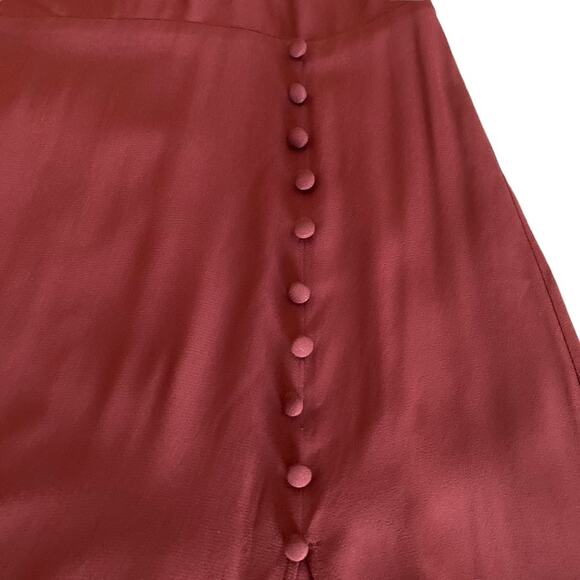 Reformation Plum Claret Stevi Slit-Leg Midi Dress - Size 2 - Picture 9 of 14